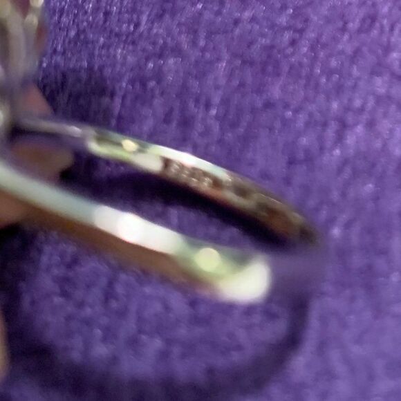 New, sz 8 canary/yellow topaz, clear diamonds, solid sterling, emerald cut - Picture 10 of 12